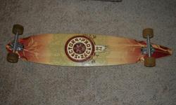 Sector 9 Longboard
ONLY $100.00 Retail $200.00
Board is in GREAT SHAPE!
46 inches long
~10 inches wide at widest point
Wheels/Trucks in good condition
We all know how popular Sector 9 longboards are these days. Based out of San Diego, CA, they have been