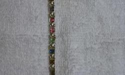 For Sale: Semi Precious Jewels bracelet. Very Pretty! $10.00