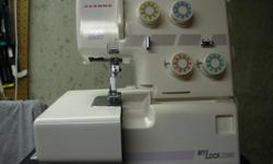 Like new Janome "MyLock" model 204D serger used twice asking $250.00 or best offer