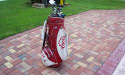 Set of Professional Green Field Irons P-3-9 + a putter and Super Concord fairway Clubs 1-3-5 all comes in a COORS golf bag and everything is made in the USA