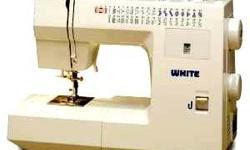 Great Christmas gift for someone that wants to learn how to sew.
White Sewing Machine: Model 2037
This White Sewing Machine features one dial stitch selection, snap on presser feet and a built-in buttonholer.
Features:
21 stitch functions
One dial stitch