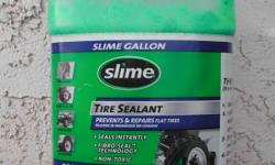 for all tubeless tires including trucks/autos, bicycles, wheelbarrows, wagons, trailers, once applied, Slime seals punctures as they occur, call 363-6565