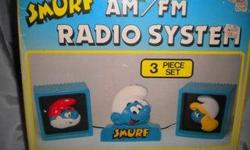 Play it on the novelty Smurf Radio! This 3-piece set even comes with Smurfette and Papa Smurf Speakers! The Power Tronic Brand. Made by Nasta in 1984. This unit was purchased new in the 80's and kept in a moisture free and smoke free storage unit.&nbsp;