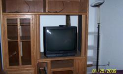 Only 95 .00 dollare or willing to TRADE something you might have.
( Call to talk about trade to see if we're intersted in what you might have )
It's a solid oak tv unit which measures 63 wide x 32 high x 22 depth.
The TV opening spot is 36 wide x 32 high.