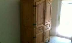 We've got a beautiful solid pine armoire for sale.
We are moving and don't have room at the new place.
The price is right at $75.00.
Please call or text Liam @ 214.707.2525 for questions or info.