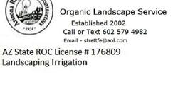Sprinkler Irrigation system&nbsp; Install Repair Test&nbsp; trouble shoot system Timer/Clock Control valve, wiring, programming clock / Expert Level 25 yrs water audits
Timer/clock testing on site 602 579 4982
Licensed Landscape and irrigation contractor