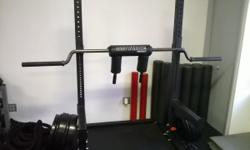 Rouge Fitness Squat Stand for Sale. Slightly used and in excellent condition. Comes with 2 safety spotter arms. Everything else that you see on the picture is not included in the price. Pick-up only. Located in Mount Prospect, IL. If you're interested