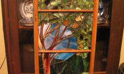Beautiful Stained glass panel, Frame is an old restored 4 panel window. 51H x 18 1/2W. To view call 412-223-2524