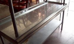 These are 30" x 72" (used) stainless steel worktables w/glav. undershelves. Others sizes in stock.