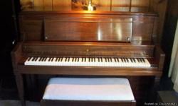 This Sheraton model Steinway Upright piano is in magnificent condition! It has a red mahogany case, three pedals, matching upholstered bench. It is a one owner.The tone is wonderful. Must play and see!
Serious inquiries only may call: (845) 856-6372