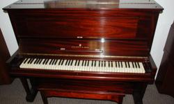 Steinway Upright, Red Mahogany, Model V
&nbsp;
This 50? Steinway upright piano is stunning, and it is completely restored. New hammers, new strings, new dampers, refinished.
&nbsp;
I?m an experienced piano tuner/technician.&nbsp; I?m a craftsman with the