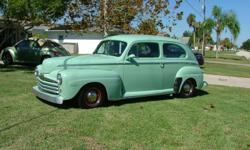 Fat fender 48Ford Street Rod. Jade Green, corvette engine, monte carlo chassie. A real classic. Some finishing work needed.