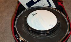 This is a used student snare drum and would be a great beginners drum.&nbsp; There is no drum stand, but that can be purchased at any music store.&nbsp; It has a practice pad, practice cover and the protective case.&nbsp; E-mail me if you are