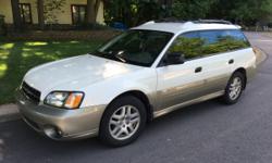 White Subaru Outback Wagon for sale. &nbsp;150,000 miles.&nbsp; One owner, family car, well maintained. &nbsp;Good clean condition--a few scrapes, but no dents. &nbsp;Runs fine. &nbsp;New radio/CD/USB entertainment system. &nbsp;New battery. &nbsp;