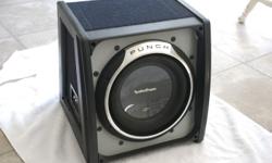 I have a 10" Rockford Fosgate P3 Punch-works great! Couple years old. I also have an Alpine mono power amp. V-power. MRP-M450. Buy separately or together