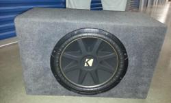 15" kicker subwoofer in finnished box with alpine amp. Perfect condition. sounds great. only serious inquires.