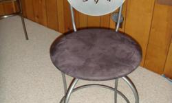 I am selling a sun barstool,swivels and has a suede seat cushion. It is in excellent condition.