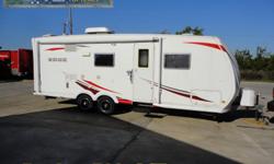 In this great super lite travel trailer you are fully self contained with holding tanks for fresh and waste water as well as a 12 volt power system and two way appliances, that means you can now stop and camp where ever you want! With sleeping for up to 8