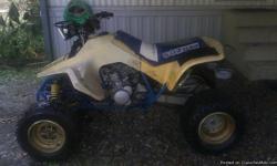 Suzuki 250 Quad Racer. Early 90's Model. Needs work, not running. Water cooled. Frame good condition. Negotiable on price. Must sell. COD or Money Order.
