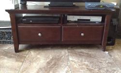 T.V Stand Dark Wood. Asking $100 -- Other furniture available. moving...