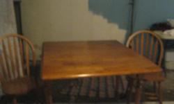 Perfict shape, 3 years old, wood both chairs and table