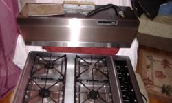 Tappan stainless steel 4 burner, natural gas cook top with Hood 30" x 21"
good condition asking 60.00 obo
email with any questions