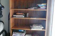 Teak bookcases 36"w x 12"D x 72" H. Six shelves (adjustable)