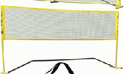 Maxi Net Tennis Trainer. The new Maxi-Net portable net system is revolutionary in quality, portability and price. Sets up and breaks down in minutes. No tools needed. No bases to fill with sand or water. Height is adjustable from 30 in. - 52 in. for a