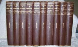 The Book Of Knowledge,Complete 10 book,20 volume set is a very sought after collectors set.The copyright is 1953.This complete set is in very,very,good condition.There is no pages torn,folded or wrinkled.The splines are in good shape also.Asking $460.00