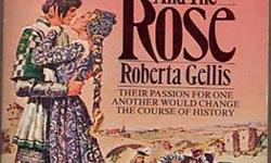 The Dragon and the Rose by Roberta Gellis
Paperback, 363pp, Romance
Playboy Press, 1977
Condition: used, good condition with light edgewear, spine creasing, rubbing/scuffing on the covers, tanning from aging, and clean, tight pages. The picture is a scan