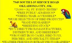 The OKC Tropical Bird & Supply Mart, Saturday, December 8, 2012. The Birdmart location 7949 South I-35 Service Road, Oklahoma City, OK at The Animal Resource Center 9am-5pm FREE PUBLIC ADMISSION Huge selection of socialized hand fed parrots for sale: