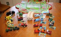 Thomas the Train Engine toys (wooden & metal) - $130.00, reasonable offers considered - Local pick-up only. Toys are in good shape with minimal wear. Includes the following:
Neville w/tender car (wood)
Molly w/tender car (wood)
Byron (wood)
Breakdown