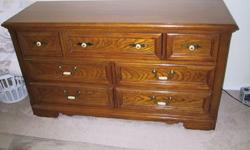 Thomasville - Group # 43811 - Homecoming - Ext. Cond. - SOLID WOOD
Dresser - (7) drawers 58" long x 18" deep x 31" high
Mirror - 28" wide x 51" high
Aroire - 42" wide x 19" deep x 65" high - (4) drawers - Top opening 54" wide x 32" high with (1) drawer