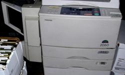 This is a used Toshiba Model 2060 heavy duty, high capacity, Copy Machine that we recently replaced with a newer model at our office in McMinnville, TN.
Following is some information about functions:
20/28 copies per minute Paper&nbsp; supply: 600 sheets