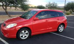 For sale is my beloved Red Toyota matrix XR.
Excellent Condition. Clean title. Clean carfax. Very well maintained and timely servicing and inspection all held at Toyota Precision.
- Selling because we are moving away.
- Car stereo changed with newer