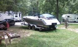 1987 Chapparall 22.5 XLC
Cuddy W/ Port-a-toilet
305 w/ 230hp
New Alpha One outdrive (this spring)
New Quicksilver prop ( this spring)
Canvas Cover
Tandam axle trailer w/ brakes
Euro swim platform
Will sell for $3000.00 cash or trade for 2 running jet skis