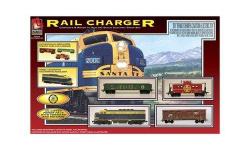 Life Like Rail Charger Diesel Freight Set HO Scale
Order Here!!
From the Manufacturer
Climb in the cab and discover the fun of HO model railroading with this classic diesel freight set. Up front, a powered F7 diesel with working headlight pulls a fully