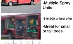 Tree Spraying Trucks - 3 different models for sale
#1 - 1999 Mitsubishi Fuso
152,000 Miles
Diesel
$18,500 or best offer
Multiple tanks, pumps and motors
Good condition, runs great
#2 - 1995 International 4700
72,000 Miles
Diesel
$16,500 or best offer