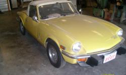1975 Triumph Spitfire 1500. 75M miles, 2nd owner, daily driver, good body condition, 4 speed manual transmission. Parts car with extra transmission, rear end, 1500 engine, extra parts