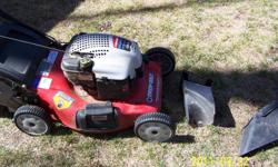 THIS MOWER IS IN VERY GOOD SHAPE SERVICED EVERY YEAR BY BATH LAWN&GARDEN TOOLS ON TIMBERLINE RD. VARIABLE SPEED REAR WHEEL DRIVE,ELECTRIC START 3 IN 1 REAR BAGGER. ALSO MANUAL START.7 HP ENGINE CALL BOB FOR MORE INFOR