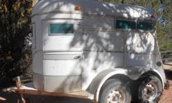 1971 Imperial two-horse trailer. White with some body rust. Floor and body in solid condition. Electrical all good. Tires in good condition. Pulls straight. Approximately 3,000lbs. Must see to appreciate!