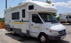 24' Class B Motorhome with slide-out, Perfect small size and Very easy to drive size, 5-cylinder mercedez diesel, great economy gets 15 to 17 miles per gallon by previous owner, Onan 3.6 Generator, Modern design includes skylight in livingroom, round