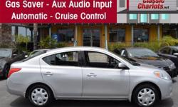 2 Owner Clean CarFax Report ? GAS SAVER! ? Automatic ? Aux Audio Input ? Air Conditioning ? Power Locks, Windows and Mirrors ? AM/FM/CD Stereo. Serviced and ready to use and enjoy!
Come test drive this excellent used 2012 Nissan Versa 1.6 SV at Classic