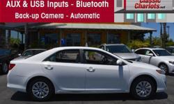 1 Owner Clean CarFax Report ? Power Drivers Seat ? BackUp Camera ? AUX & USB Audio Inputs ? Bluetooth ? Nice Color Combination ? Serviced and ready to use and enjoy!
Come test drive this excellent used 2014 Toyota Camry LE at Classic Chariots