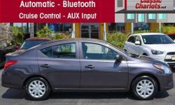 1 Owner Clean CarFax Report ? Automatic ? Remaining Factory Warranty ? Bluetooth ? Cruise Control ? Aux Audio Input ? Serviced and ready to use and enjoy!
Come test drive this excellent used 2015 Nissan Versa 1.6 S + at Classic Chariots today!&nbsp;Just