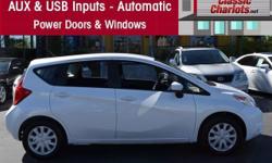 Clean CarFax Report ? Bluetooth ? Automatic ? Power Windows ? Power Locks ? 4 New Tires ? Cruise Control ? Automatic ? AUX & USB Audio Inputs ? Serviced and ready to use and enjoy!
Come test drive this excellent used 2015 Nissan Versa Note SV at Classic