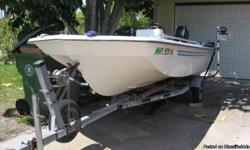 Crafted right here in Bradenton, this 1994 15' Mitchcraft fishing boat with a Johnson 40 engine is ideal for fishing the rivers, bays, and intercoastal waterways of Florida. The boat runs and comes with trailer, anchor, battery, paddle, ropes, extra gas