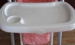 Located in Lawrenceville/Grayson area
A&nbsp;high quality, lightweight (23 lbs)&nbsp;highchair made in Italy! It has a double/removable/dishwasher safe&nbsp;tray, it's foldable, nonscratch wheels with breaks, 7 height adjustments, seat reclines for infant