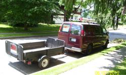 Single axle, 1 ton load weight, Open sides,&nbsp; Tilt bed 5x8 SnowBear trailer. Excellent shape. $550