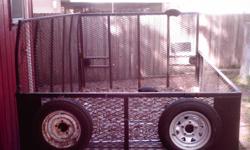 UTILITY TRAILER 6FT. WIDE WITH 6FT REAR GATE
8FT LONG WITH 8FT WIDE SIDE GATE
SINGLE AXLE (2) NEW SPARE TIRES 4.80 12
GREAT FOR A NUMBER OF USES
$1000.00 OR BEST OFFER